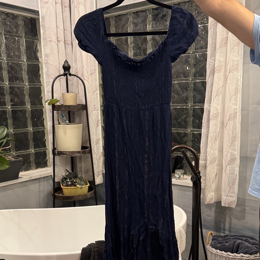 Blue Rain Navy Maxi Dress